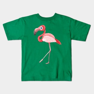 Pink Flamingo Artwork Kids T-Shirt